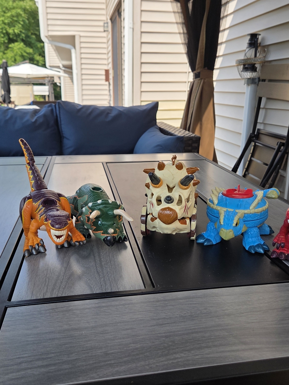 Vintage Dinosaur Toy Lot 9 Figures Electronic Battery Operated Mixed Sizes